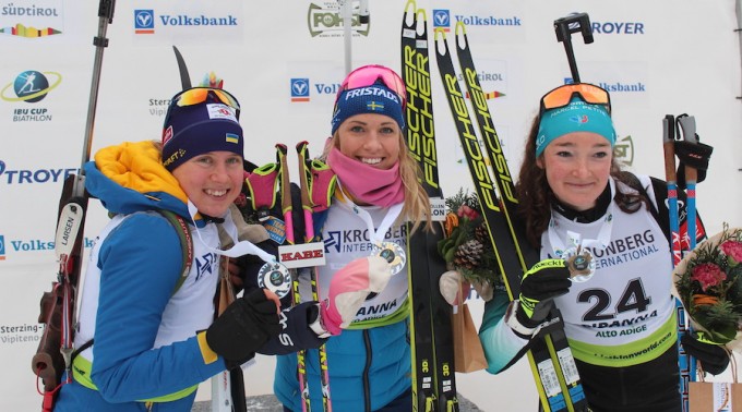 Merkushyna_Andersson_Jeanmonnot_IBU_Cup_Ridnaun-Ridanna_12_12_2019